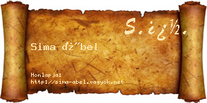 Sima Ábel névjegykártya